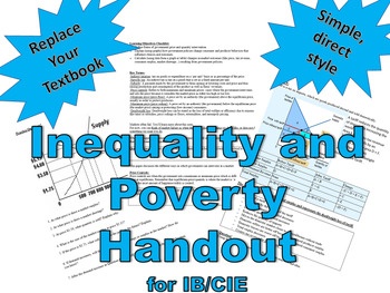Preview of Inequality and Poverty - IB/CIE economics handout