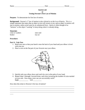 Inertia Worksheet Middle School - Worksheet List