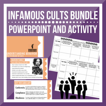 Preview of Infamous Cults PowerPoint and Activity BUNDLE