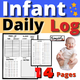 Baby Daily Log Infant Schedule Tracker Feed Sleep Diapers Notes