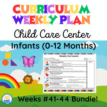 Preview of Infant Curriculum Bundle- Printable- Weeks #41-44