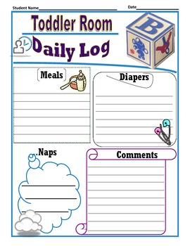 Preview of Toddler Daily Log Template
