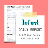 Infant Daily Report For Daycares | Infant Daily Tracker | 