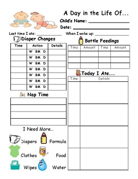 Preview of Infant Daily Sheets: Tailored Tracking for Every Baby's Day!