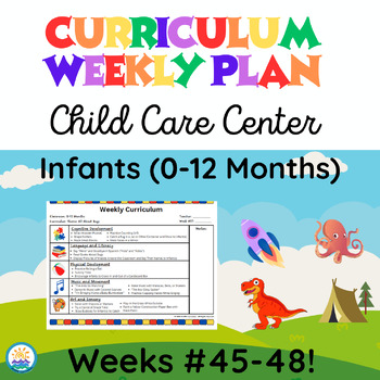 Preview of Infant Lesson Plan Bundle- Printable- Weeks #45-48