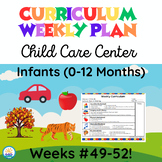 Infant Lesson Plan Bundle- Printable- Weeks #49-52