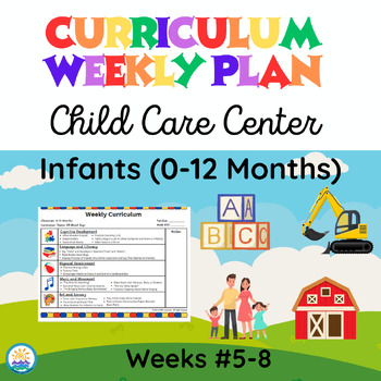 Preview of Infant Lesson Plan Bundle- Printable- Weeks #5-8