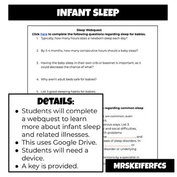 Preview of Infant Sleep Weqbuest | Child Development | FCS