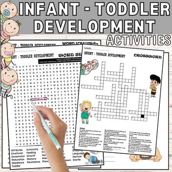 Preview of Infant-Toddler Development Worksheets,Vocabulary,Puzzle,Wordsearch & Crossword