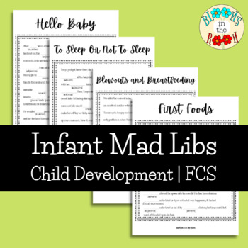 Preview of Infant Unit Mad Libs | Child Development Activity | CTE FCS FACS
