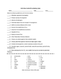 Infection Control Vocabulary Quiz & Answer Key