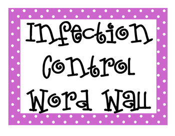 Preview of Infection Control Word Wall