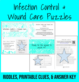 Preview of Infection Control and Wound Care Puzzles with Key and Slide Set