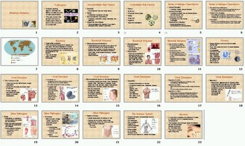 Preview of Infectious Diseases Bacteria Virus Smartboard Notebook Lesson Plan