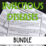 Infectious diseases, bacteria and virus diseases task card bundle