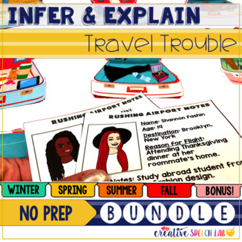 Preview of Infer & Explain Travel Trouble: No Prep BUNDLE