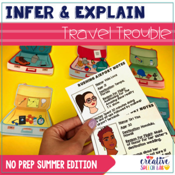 Preview of Infer & Explain Travel Trouble: No Prep Summer Edition