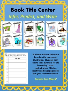 Preview of Infer, Predict, and Capitalize:  Book Title Center