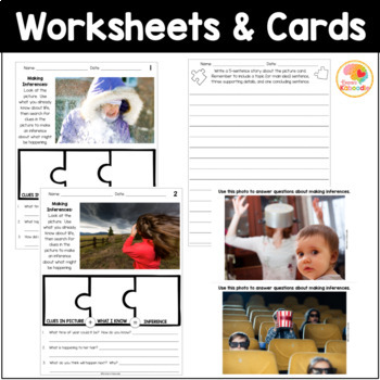 making inferences worksheets using pictures by kirstens kaboodle