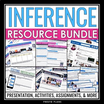 Preview of Inference Activities, Assignments, and Presentations - Activity Reading Bundle