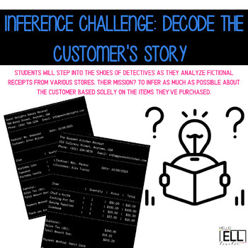 Preview of Inference Challenge: Decode the Customer's Story (Fake Receipts)