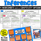 Inferences Worksheets or Craftivity with Reading Passages: