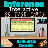 Inference Digital Task Cards Interactive 3rd-4th Grade Set I