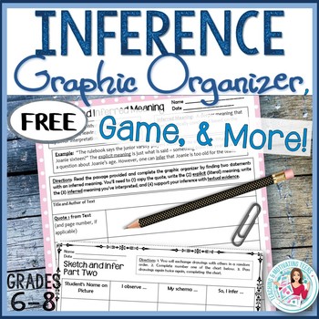 Preview of Inference Graphic Organizer, Game, and More - Free