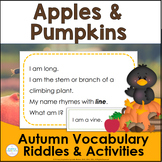Apples and Pumpkins Autumn Science Vocabulary - Fall Liter