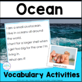 Ocean Theme | Science Vocabulary Riddle Cards and Cross-Cu