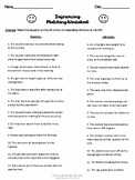 Inference Matching Worksheet - Middle/ high school - w/ AN