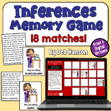 Inference Memory Game or Comprehension Activity in Print a
