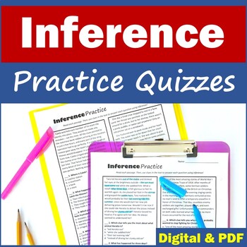 Preview of Making Inferences Worksheets for Middle School - PDF & Digital