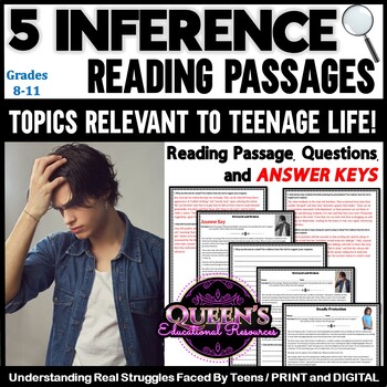 Preview of Inference Reading Passages, Reading Comprehension Passages, Inferences
