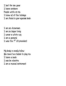 Preview of Inference Riddles - Task Cards