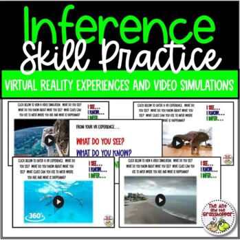 Preview of Reading Inference Skill Practice VR Experience & Video Simulation Review NO PREP