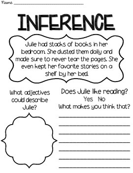 Inference Stories by Sharp in Second | Teachers Pay Teachers
