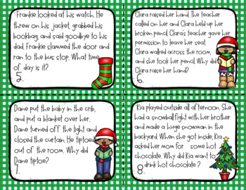Inference Task Cards -Christmas theme by Prickly Pair | TpT