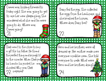 Inference Task Cards -Christmas theme by Prickly Pair | TPT