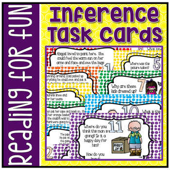 Preview of Inference Task Cards - Differentiated!