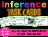 Inference Task Cards Making Inferences Inferencing