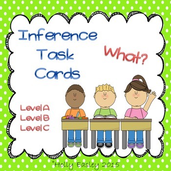 Preview of Inference Task Cards-What?-3 Levels-for Autism, Special Ed. or Early Learners.
