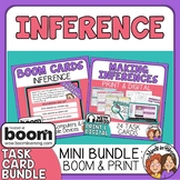 Inference Task Cards and Digital Boom Cards Bundle Distance Learning