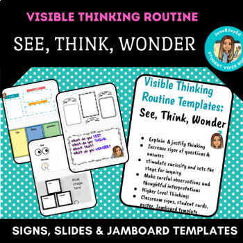 Preview of Inference & analyze | SEE THINK WONDER | Visible Thinking Routine templates