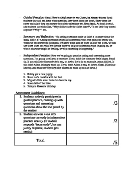 Preview of Inference and Questioning Lesson Plan