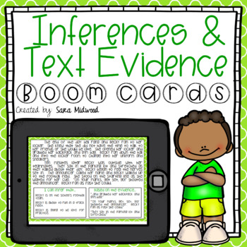 Inference and Text Evidence Boom Cards