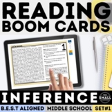Inference and Text Evidence Task Cards Digital Boom Cards