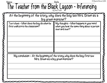 Inference with The Black Lagoon by Mike Thaler | TpT