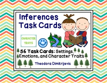 Preview of Inferences:56 Grade 5 Common Core RL.5.1 & RI.5.1 Task Cards*Answer Key Included