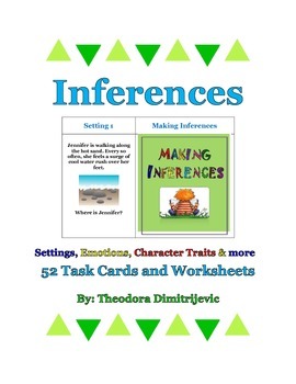 Preview of Inferences Bundle - Includes 52 Task Cards - Aligned to RL.5.1 and RI.5.1